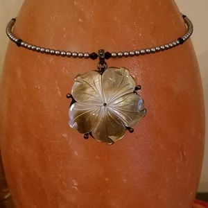 Abalone Beaded Wire Wrap Choker